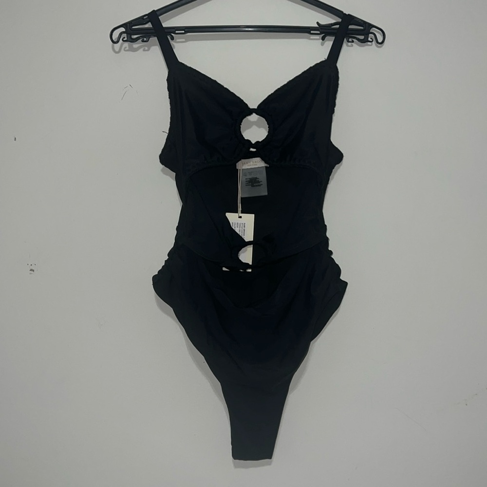 NWT Ramy Brook Terra One Piece Swimsuit Size M Black
